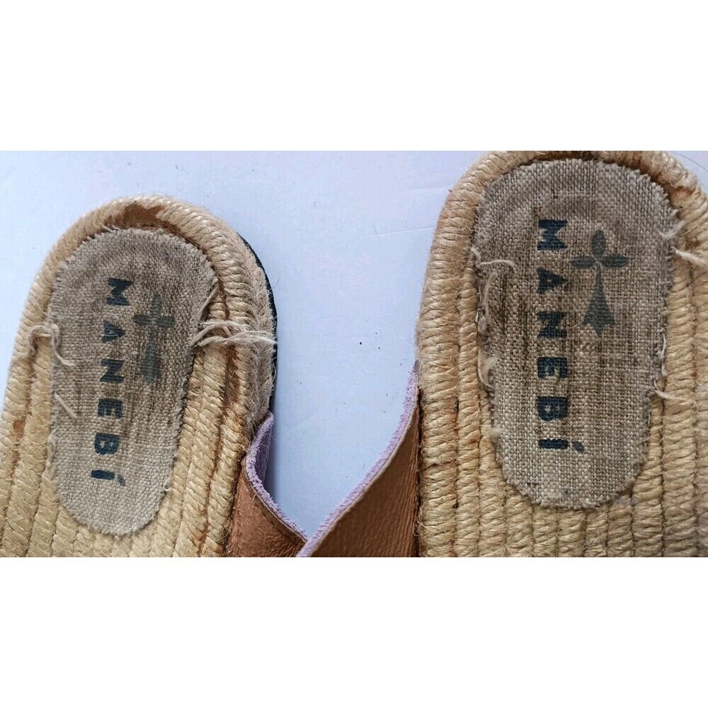 Manebi Womens Nordic Slides Size 8.5 Lavender Purple Double Strap Slip On Sandal - Picture 5 of 6